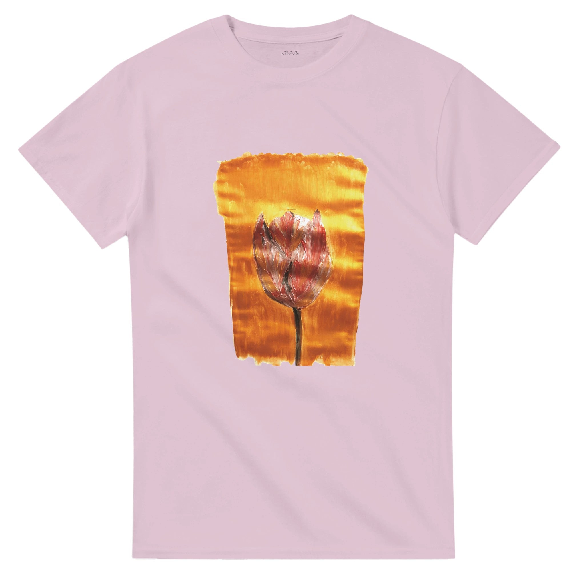 Premium cotton unisex t-shirt handpainted artwork lifestyle

