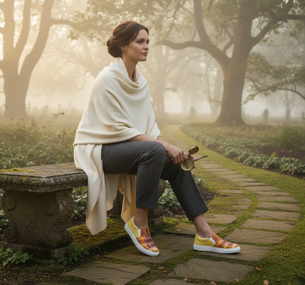 Goldene Tulpe | Canvas-Slipper