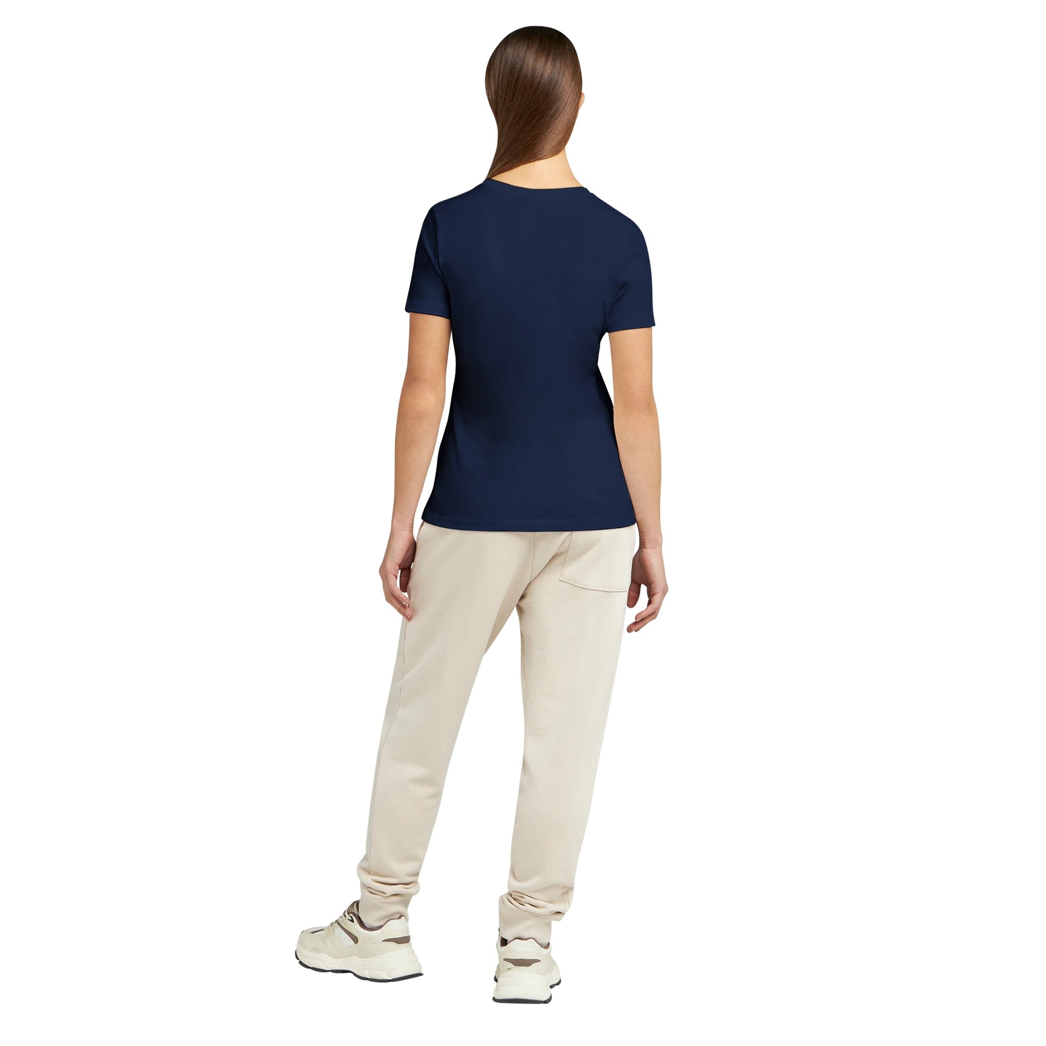 Women's premium relaxed t-shirt white with handpainted art design final view
