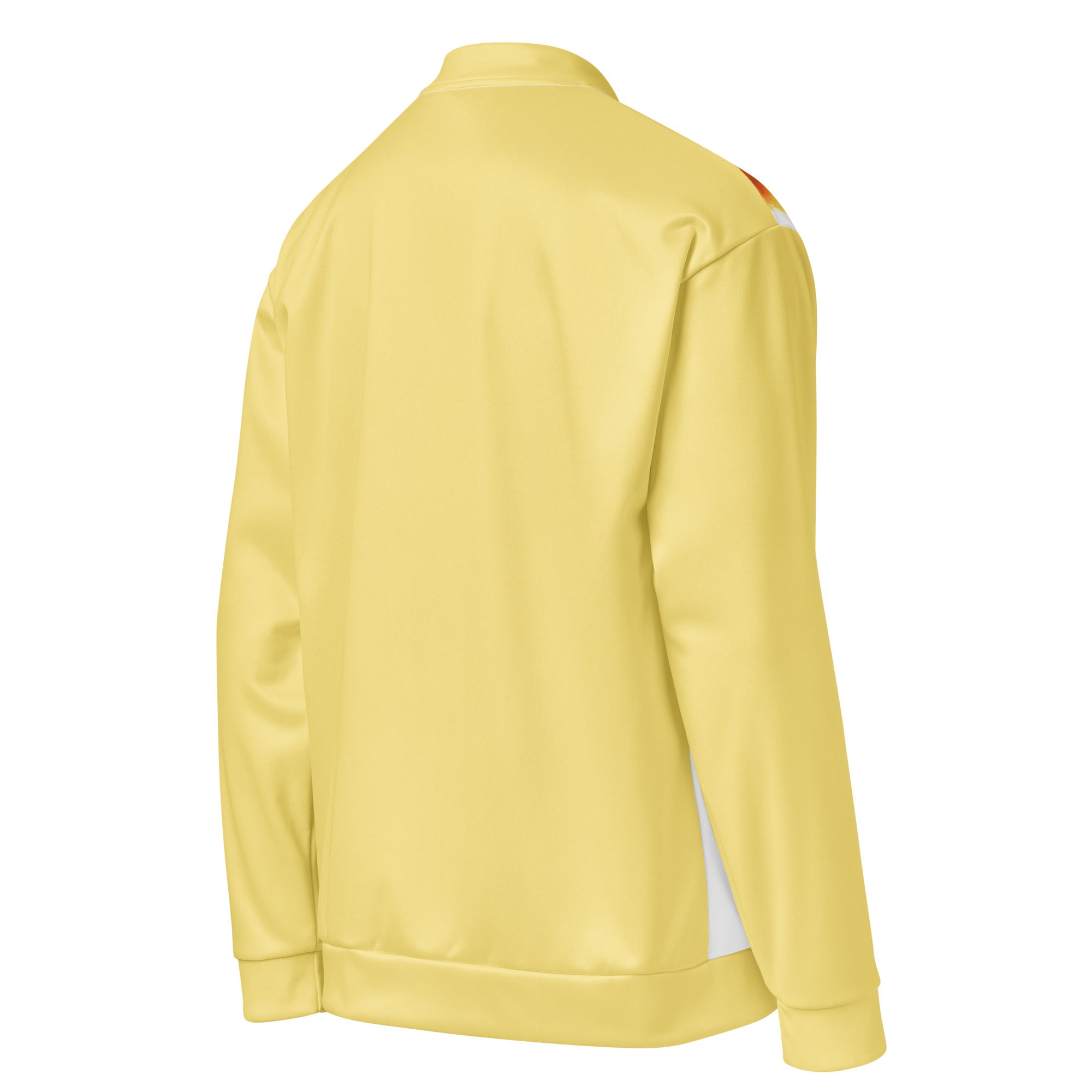 Unisex bomber jacket with printed handpainted artwork - right back view
