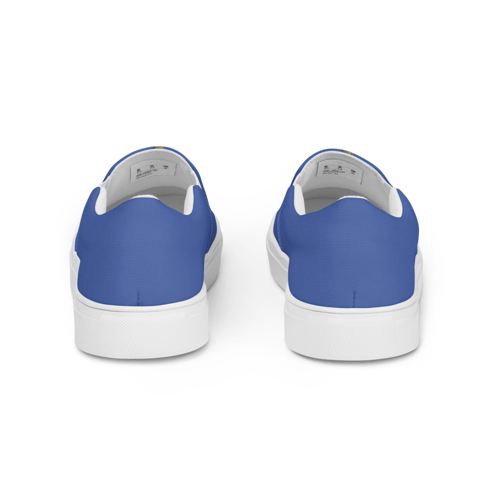 Azure Bloom | Canvas Slip - On Shoes - M.P.Art