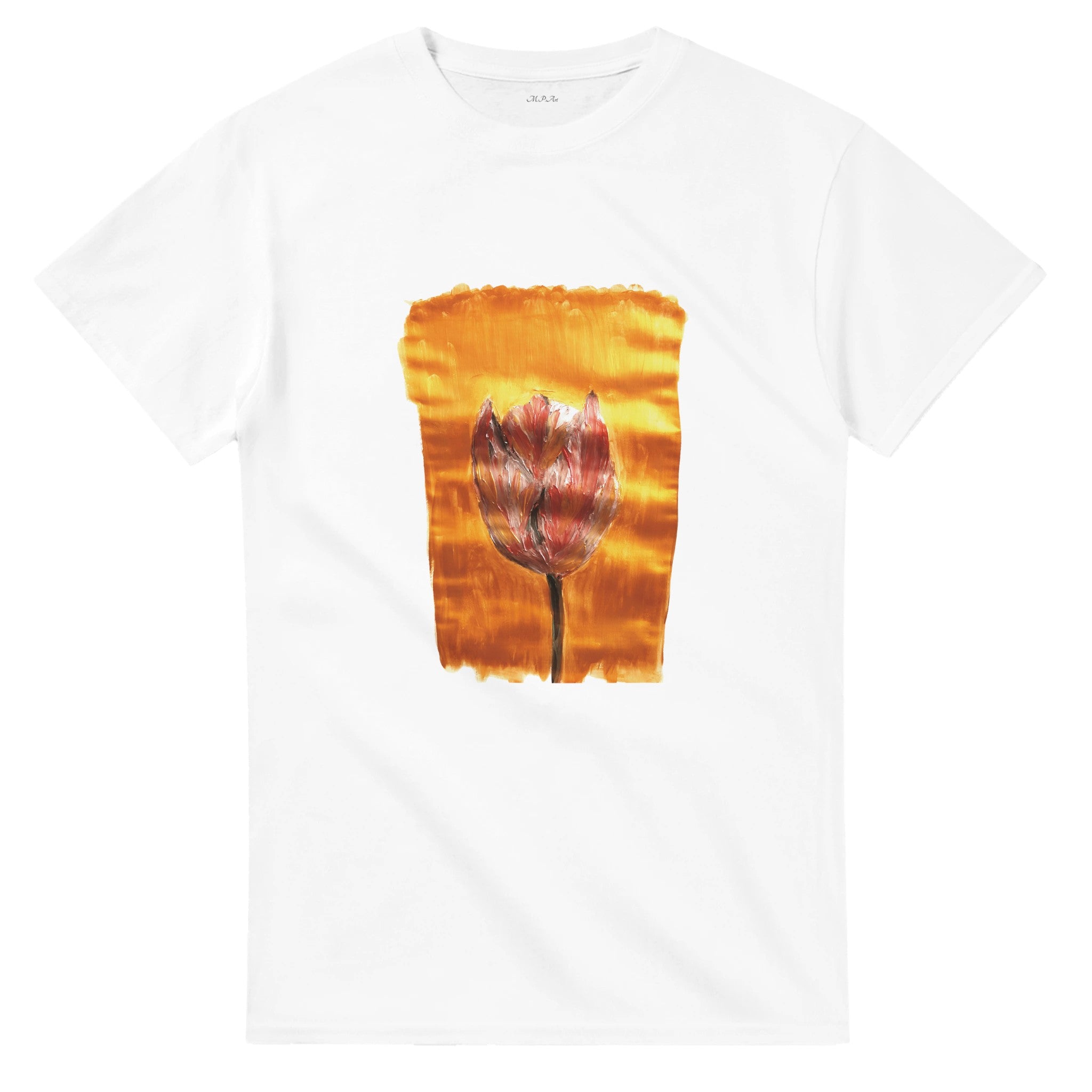 Handpainted art t-shirt back view premium cotton
