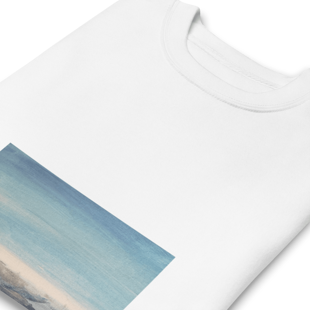 Coastal Serenity Premium Sweatshirt | Unisex Printed Handpainted Art - M.P.Art