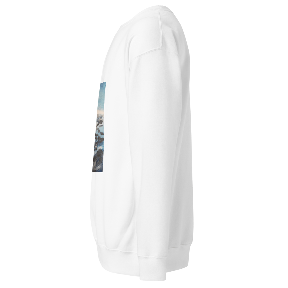 Coastal Serenity Premium Sweatshirt | Unisex Printed Handpainted Art - M.P.Art