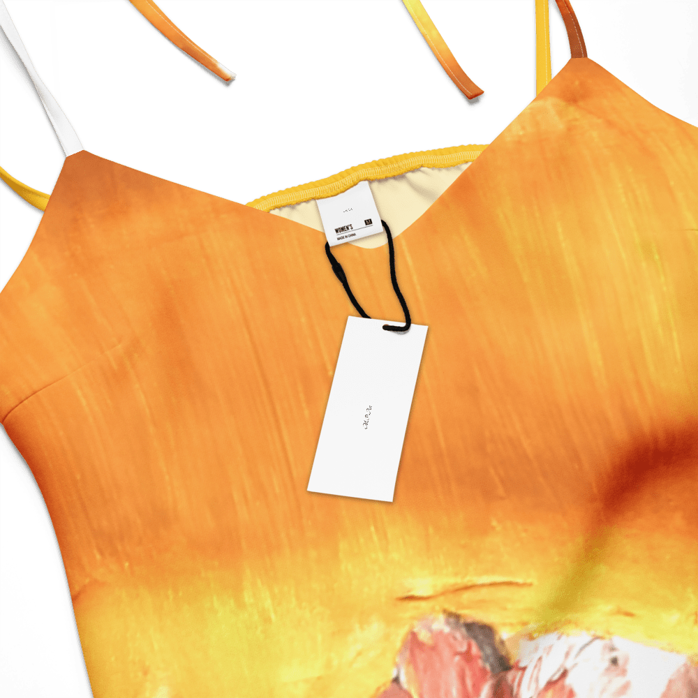 Crimson Tulip Dreams | Tie - Strap Midi Dress - M.P.Art