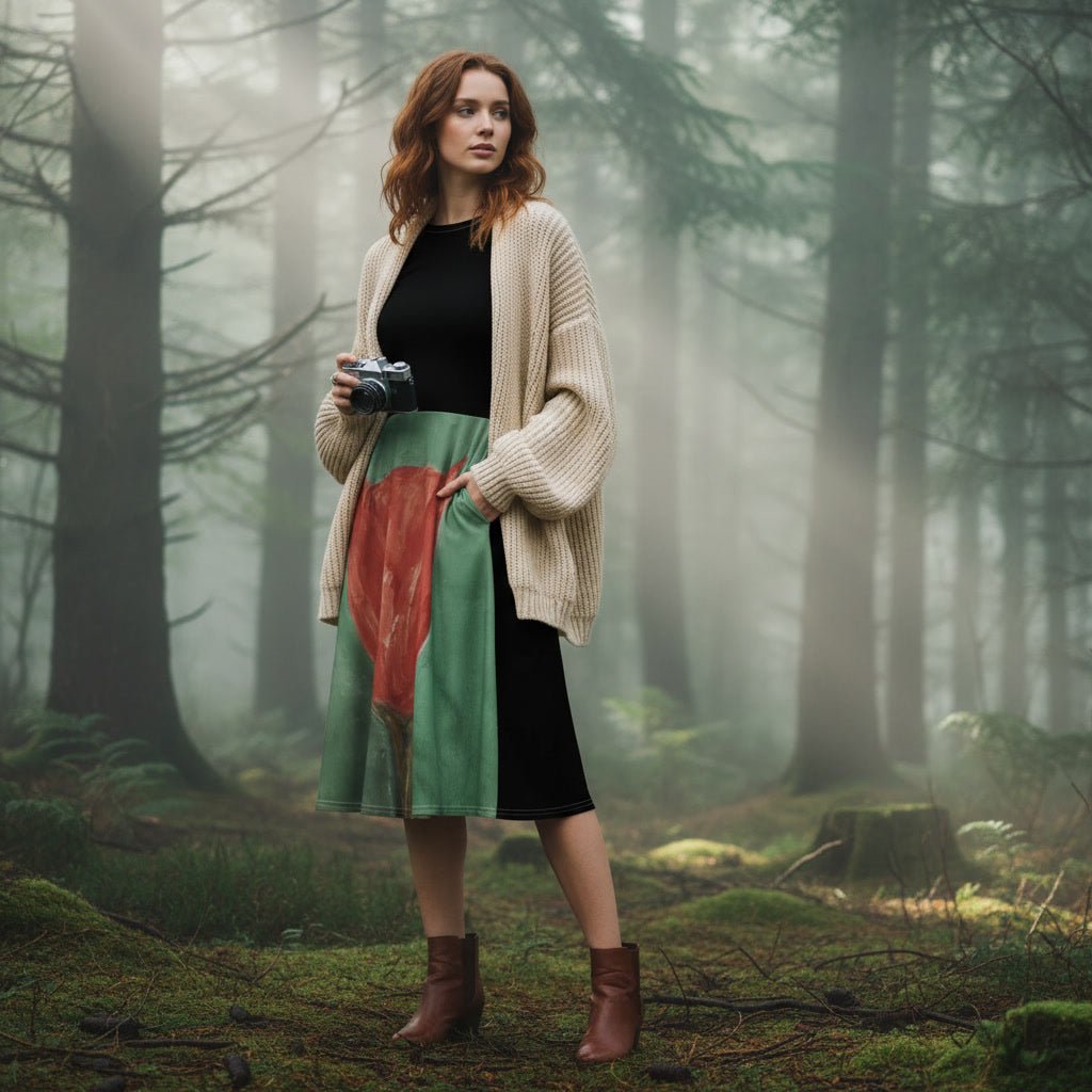 Emerald Dream | Long Sleeve Midi Dress - M.P.Art