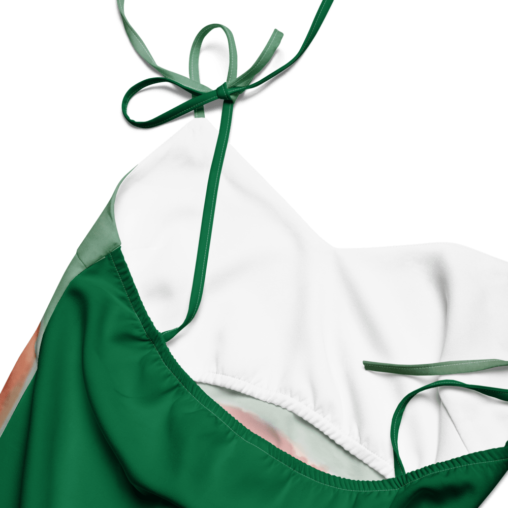 Emerald Garden | Tie - Strap Midi Dress - M.P.Art