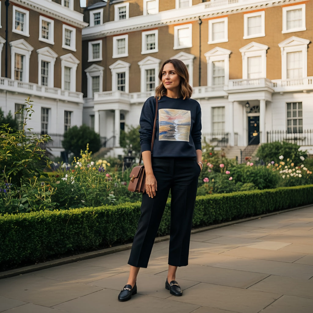 Golden Hour Premium Sweatshirt | Unisex Printed Handpainted Art - M.P.Art