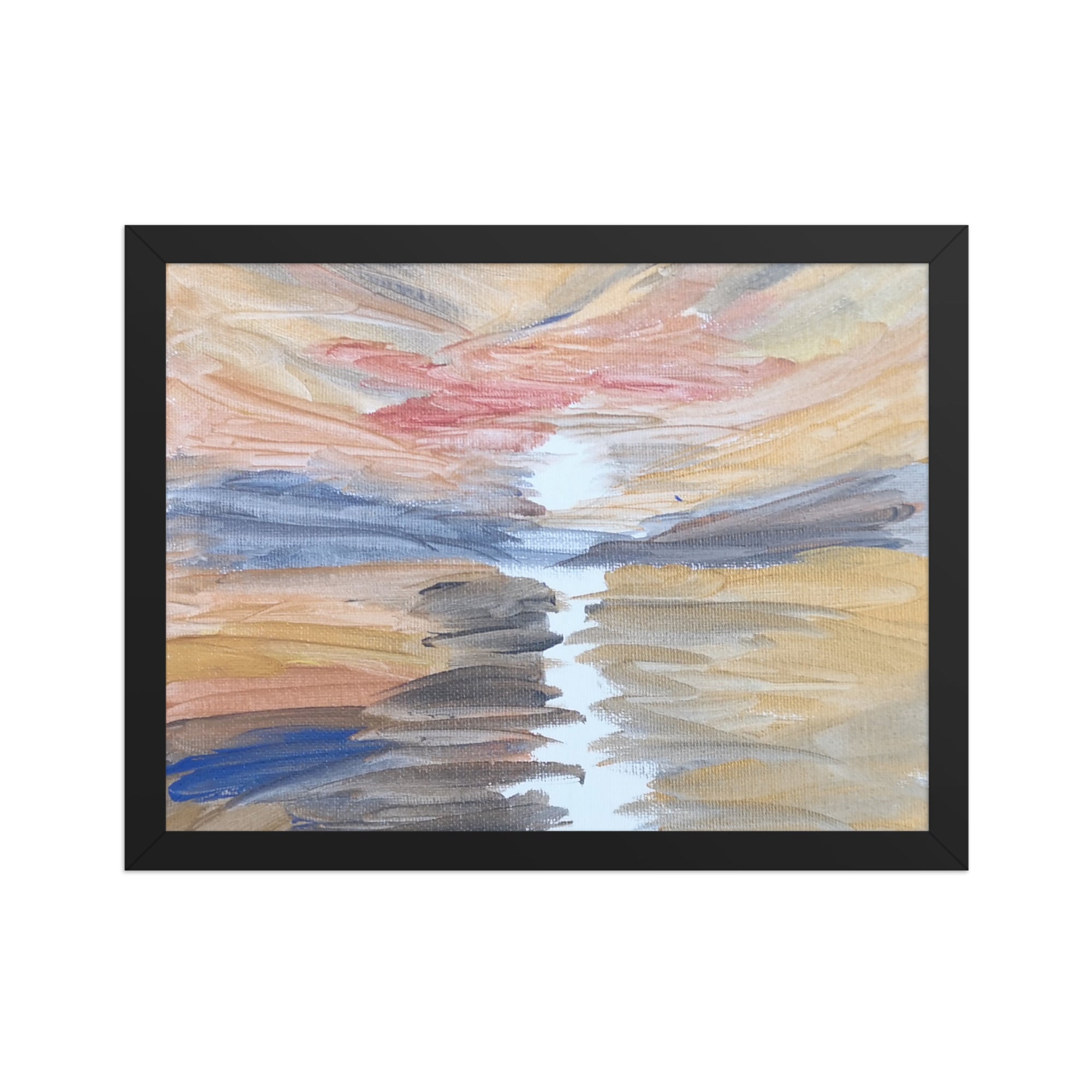 Golden Sunset Framed Poster | Black Frame | Turner - Inspired Art - M.P.Art