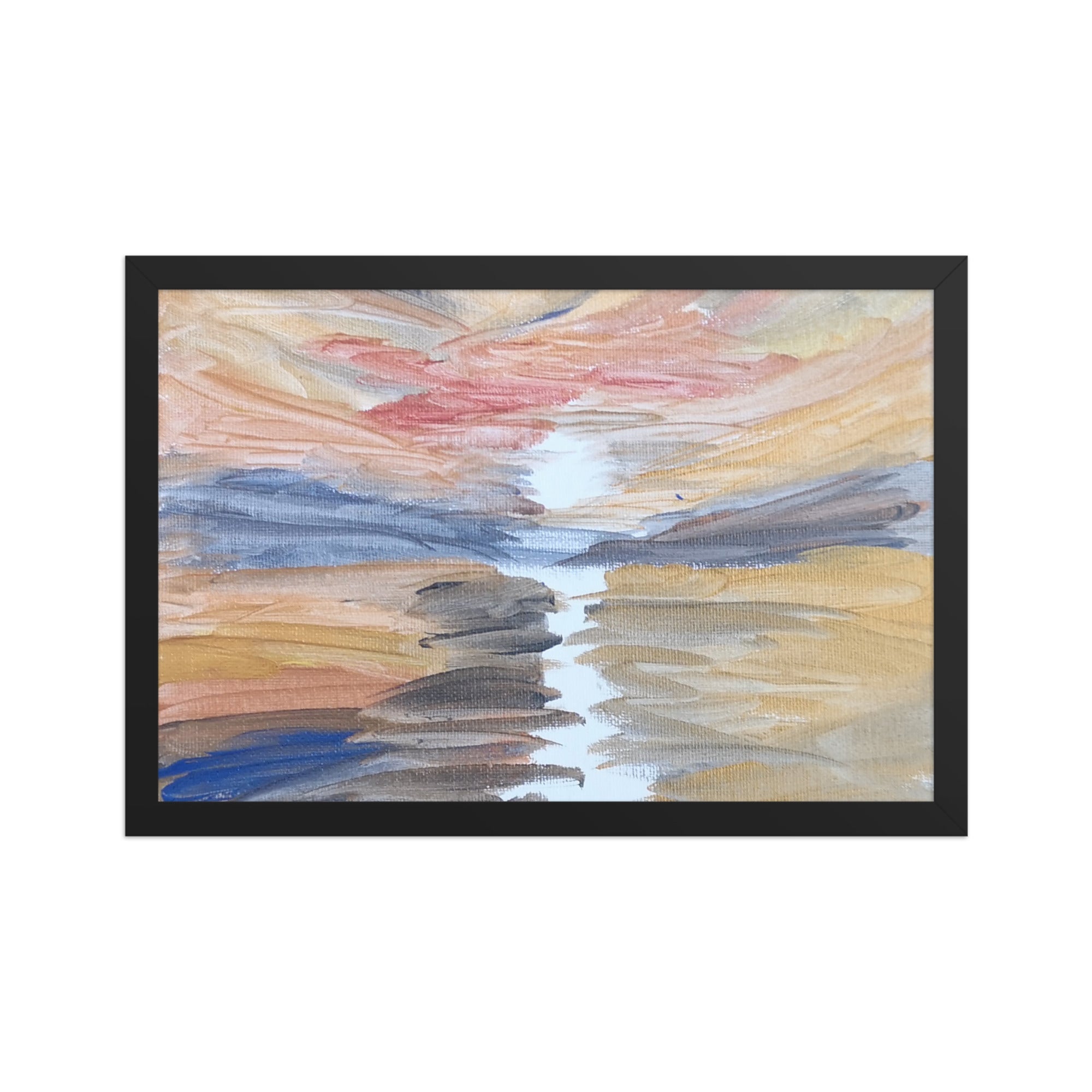 Golden Sunset Framed Poster | Black Frame | Turner - Inspired Art - M.P.Art