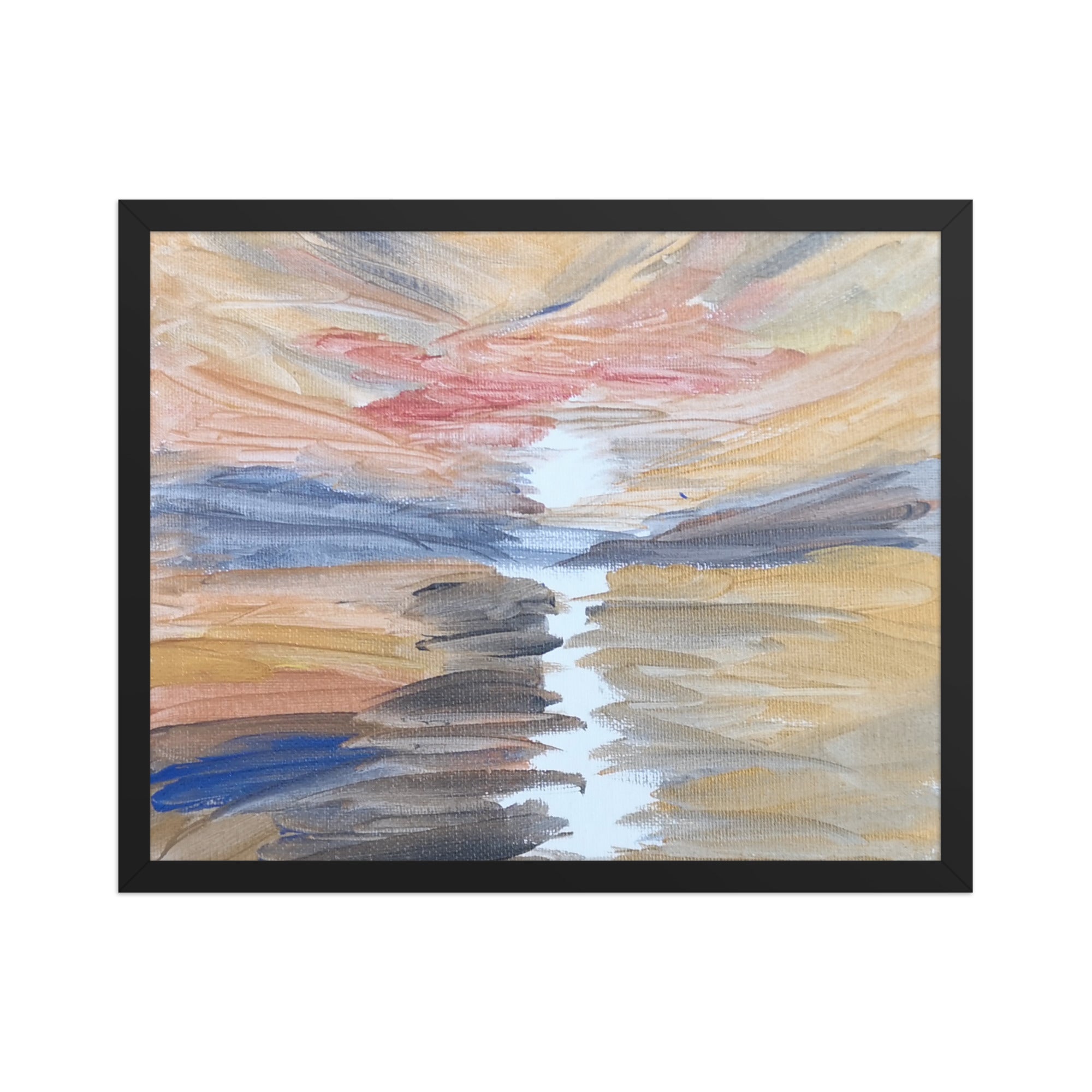 Golden Sunset Framed Poster | Black Frame | Turner - Inspired Art - M.P.Art