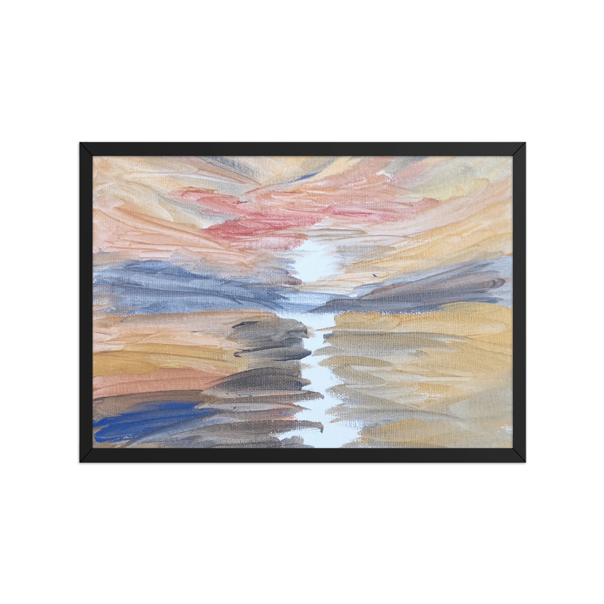 Golden Sunset Framed Poster | Black Frame | Turner - Inspired Art - M.P.Art