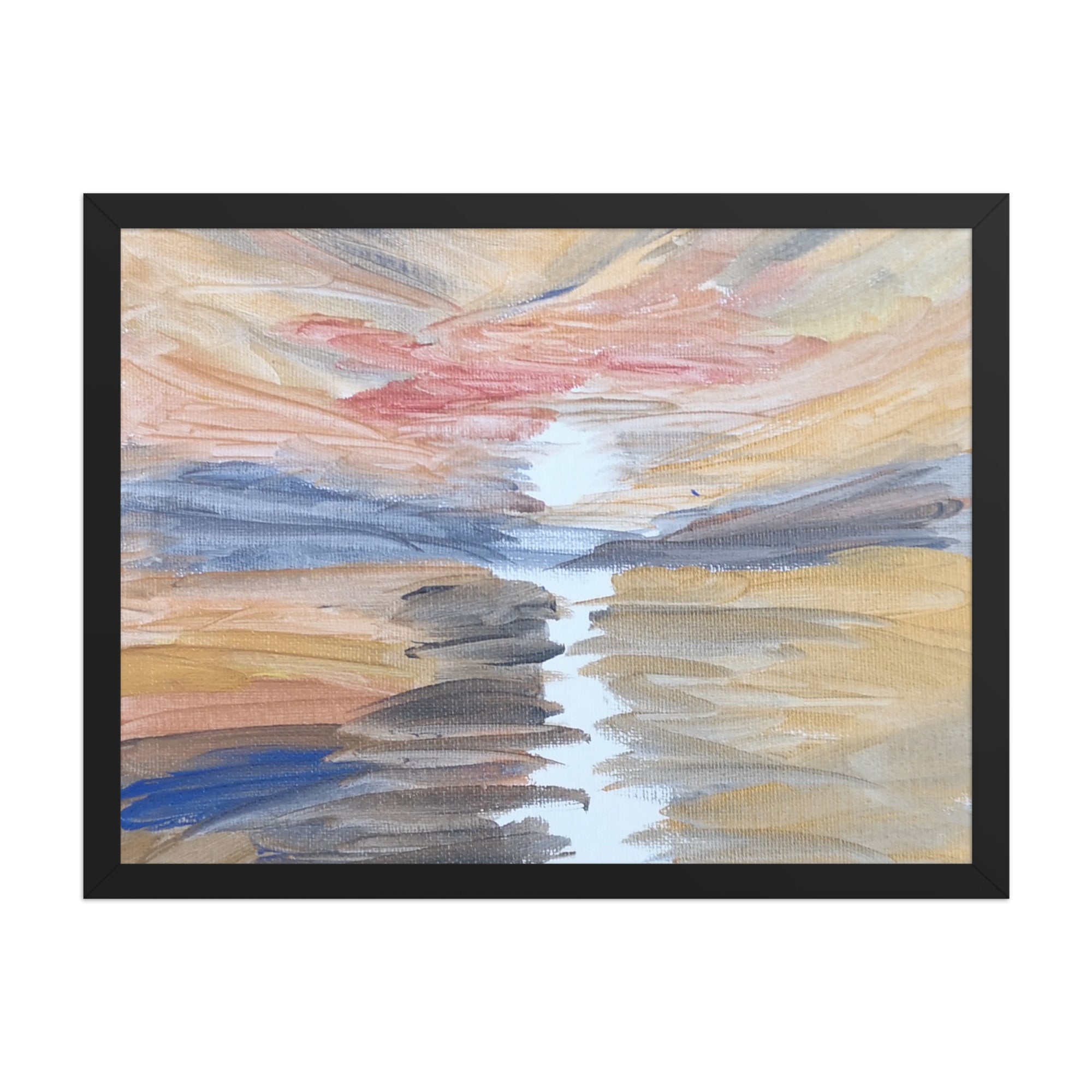 Golden Sunset Framed Poster | Black Frame | Turner - Inspired Art - M.P.Art