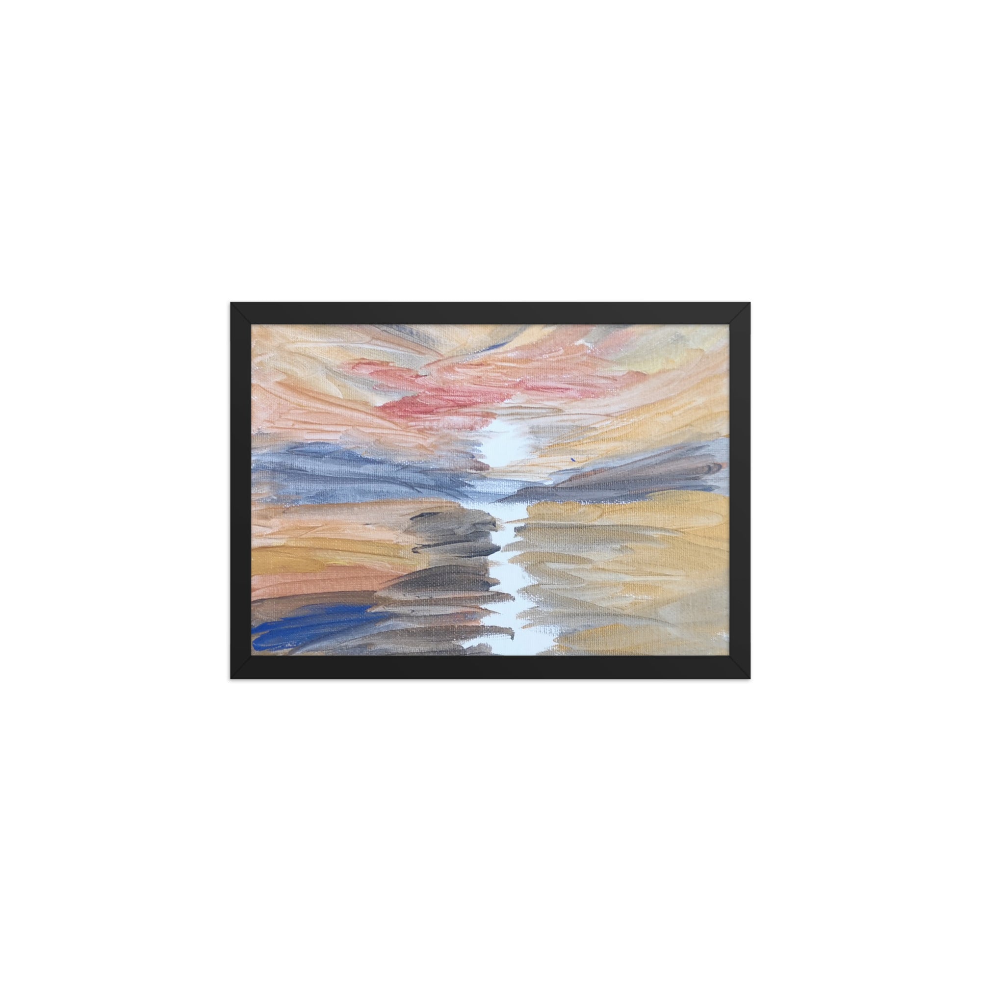 Golden Sunset Framed Poster | Black Frame | Turner - Inspired Art - M.P.Art