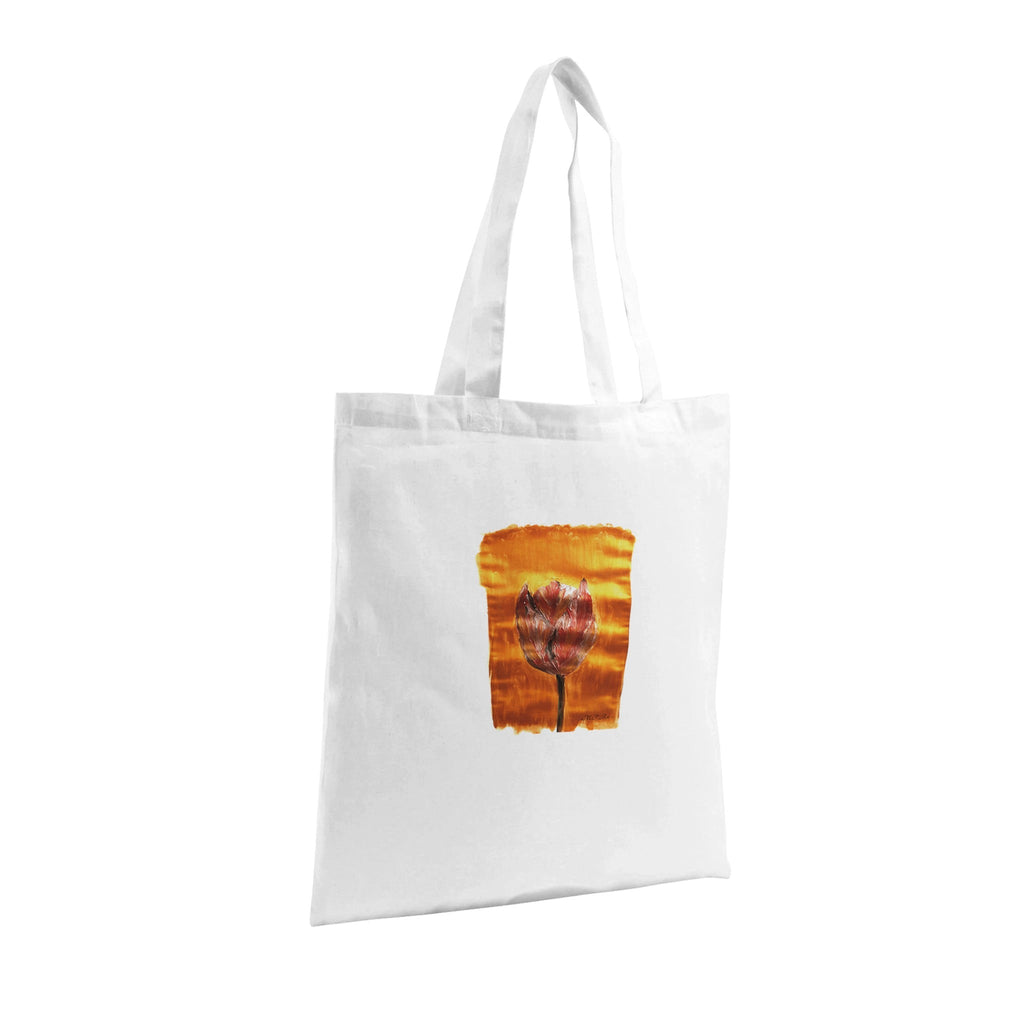 Golden Sunset Organic Tote | Eco Cotton with Printed Handpainted Art - M.P.Art