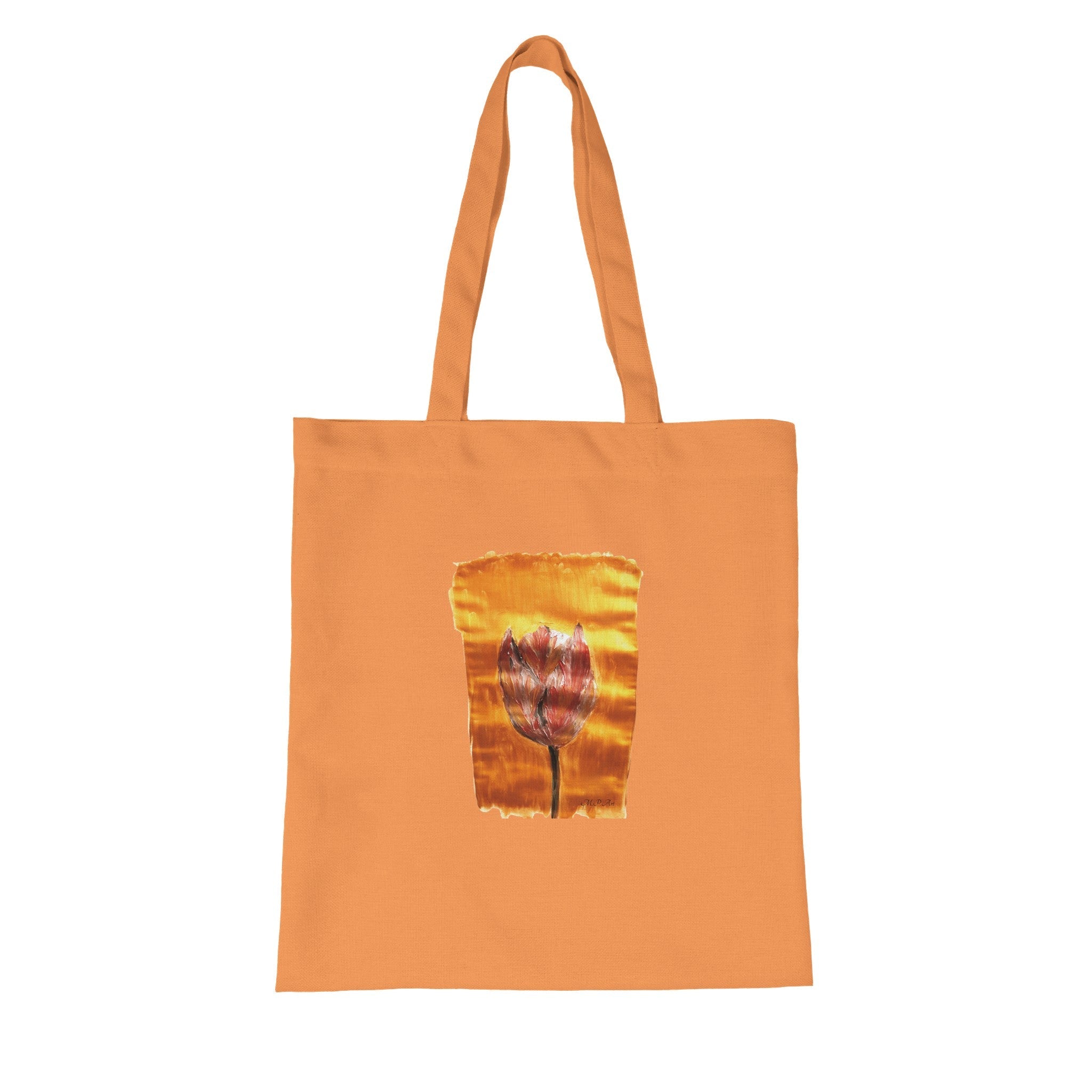 Golden Sunset Organic Tote | Eco Cotton with Printed Handpainted Art - M.P.Art