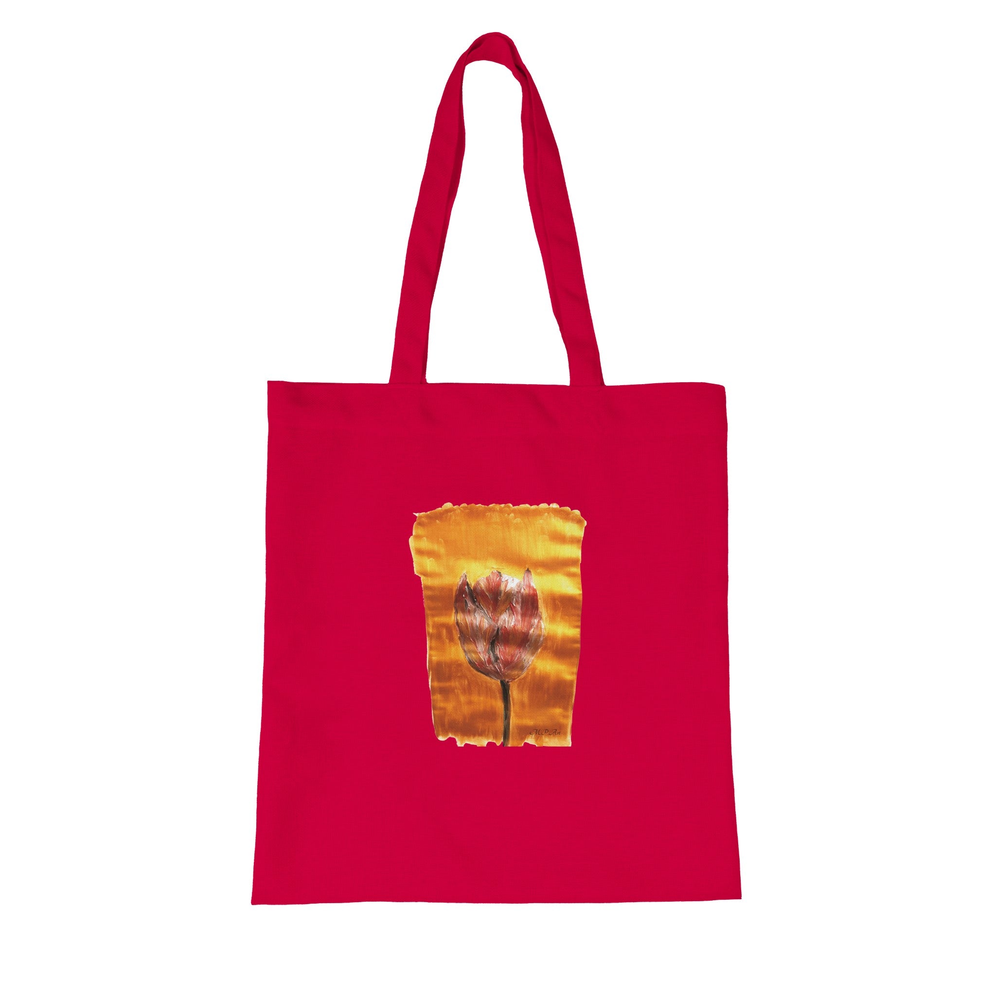 Golden Sunset Organic Tote | Eco Cotton with Printed Handpainted Art - M.P.Art