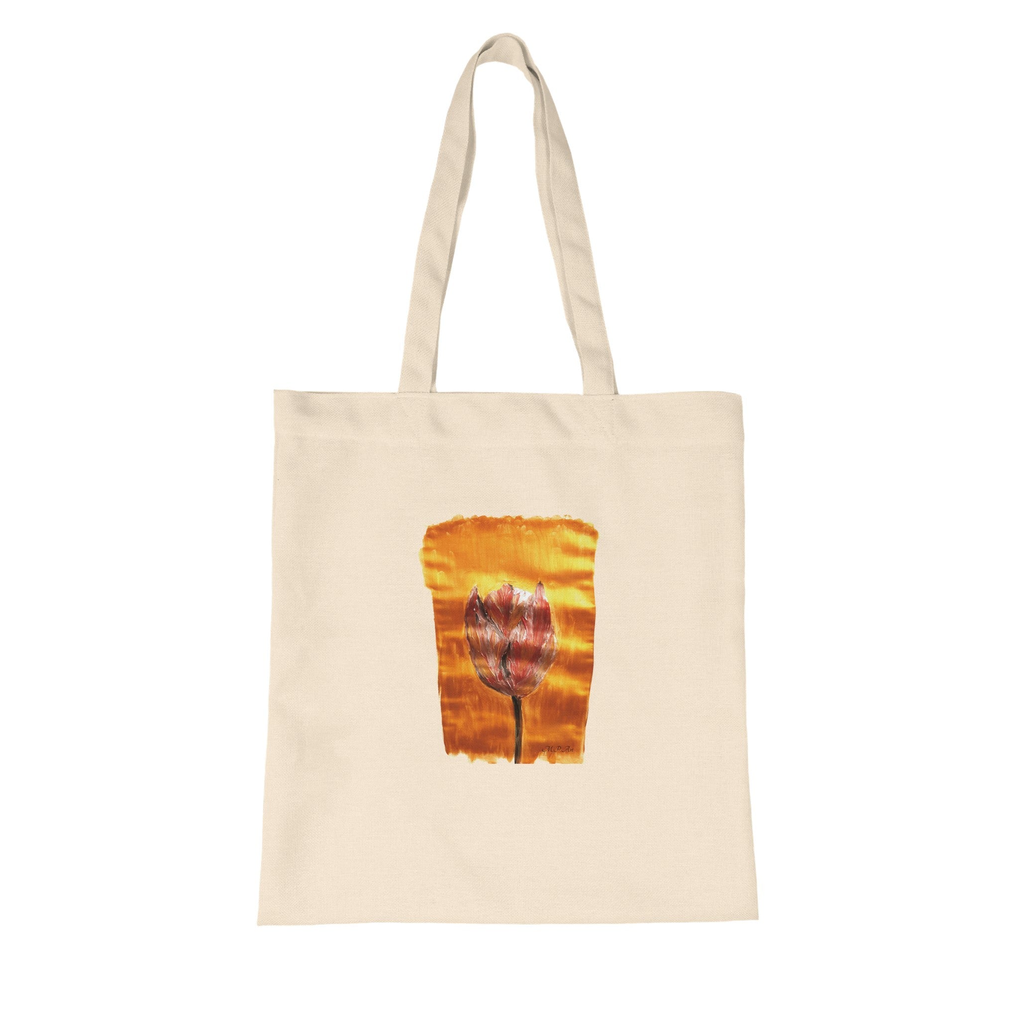 Golden Sunset Organic Tote | Eco Cotton with Printed Handpainted Art - M.P.Art