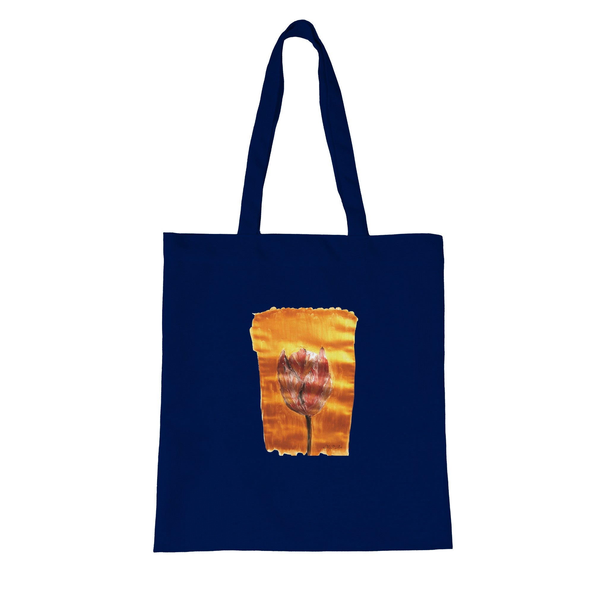 Golden Sunset Organic Tote | Eco Cotton with Printed Handpainted Art - M.P.Art