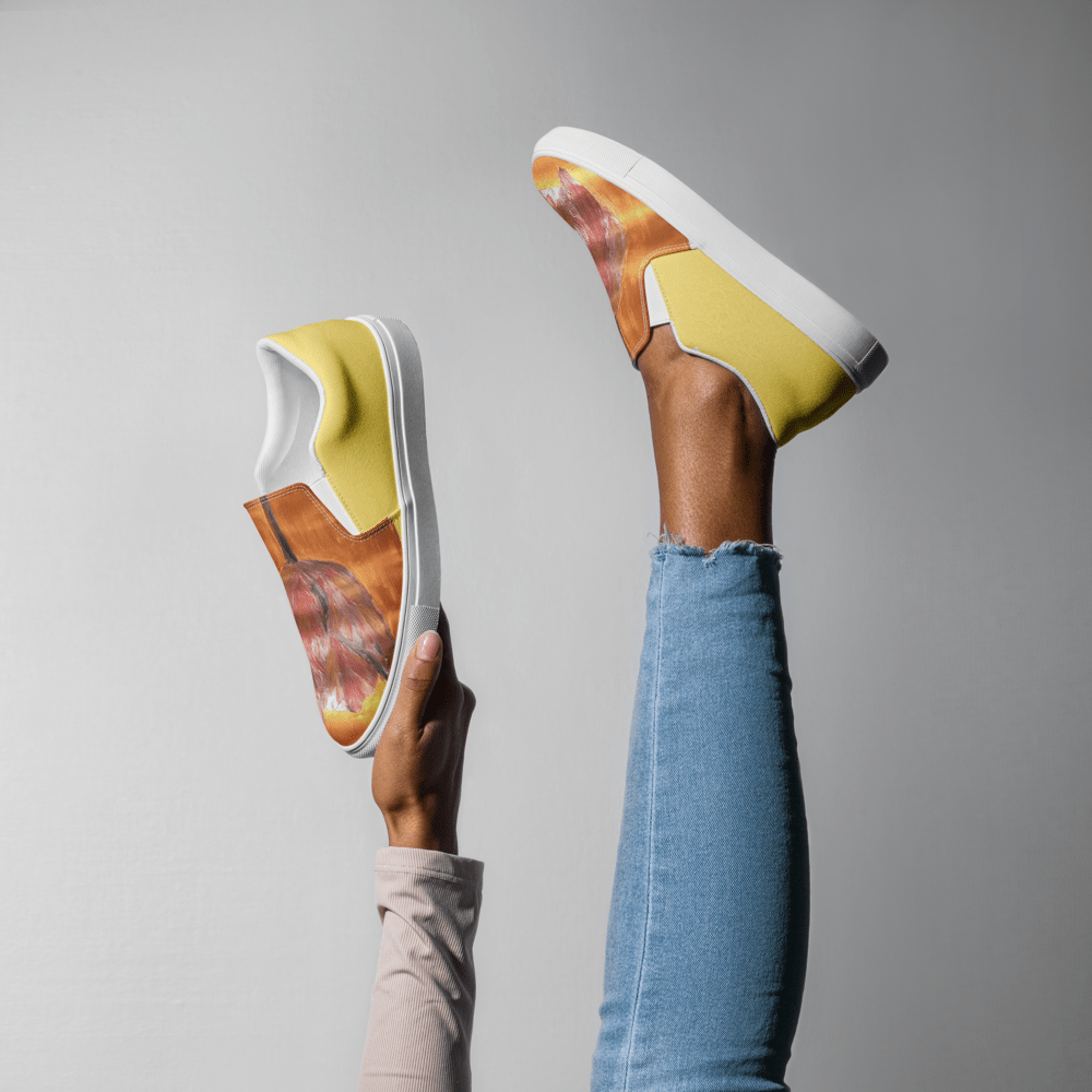 Golden Tulip | Canvas Slip - On Shoes - M.P.Art