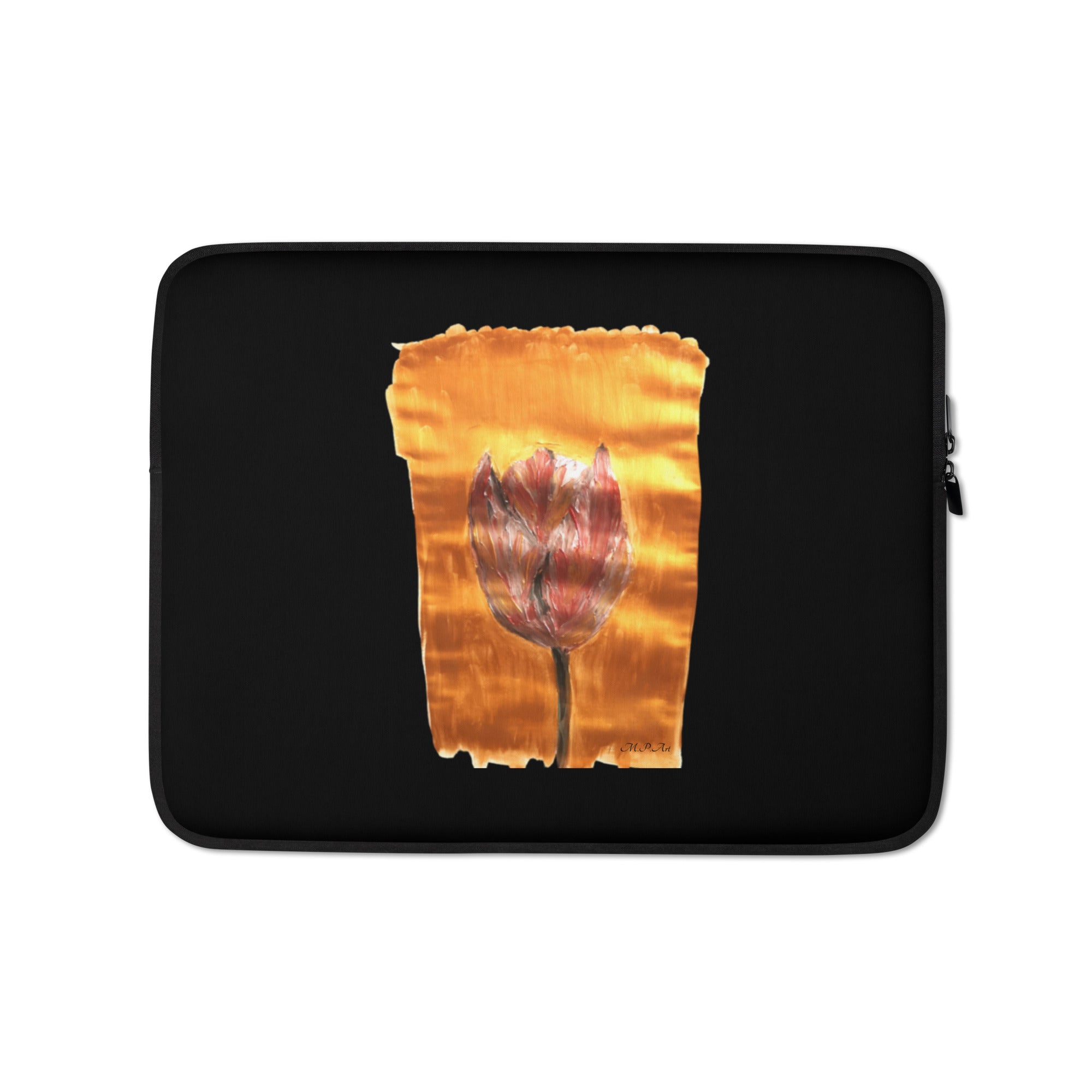 Golden Tulip Laptop Sleeve | 13" with Printed Handpainted Art - M.P.Art