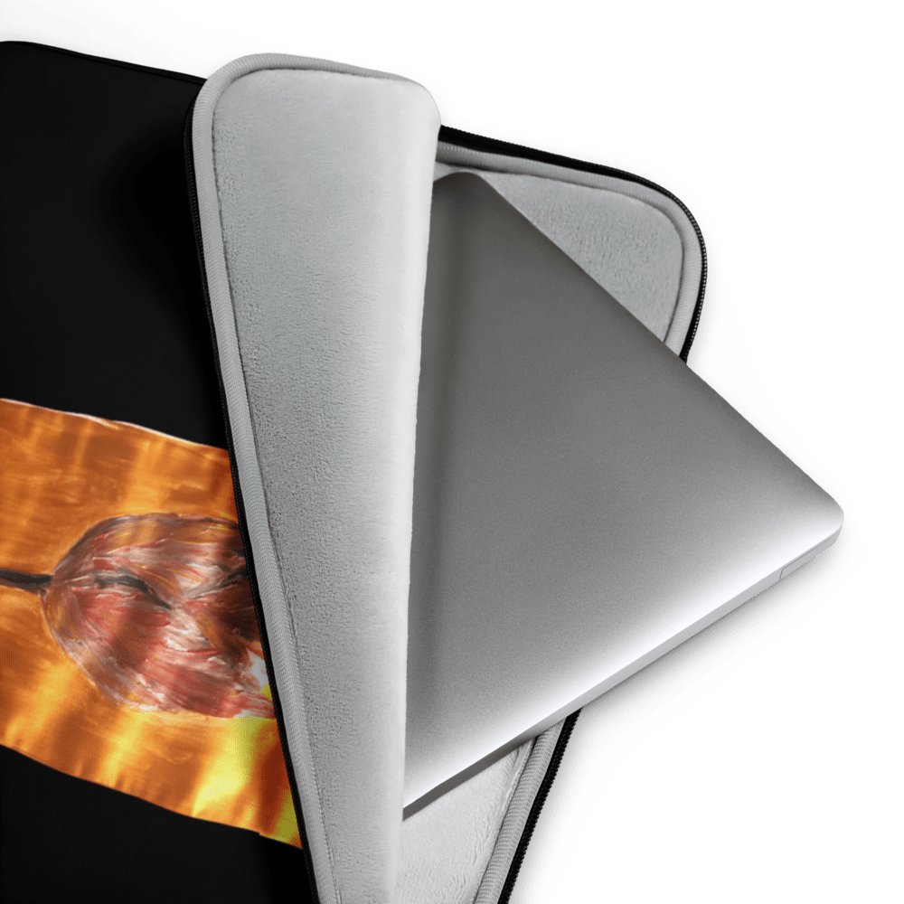 Golden Tulip Laptop Sleeve | 13" with Printed Handpainted Art - M.P.Art