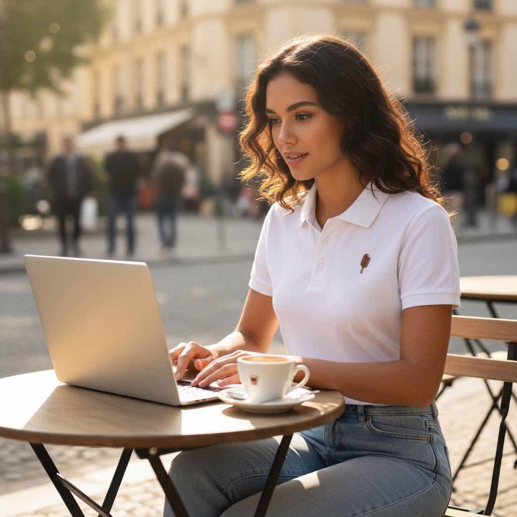 Ice Cream Dreams Premium Polo | White - M.P.Art