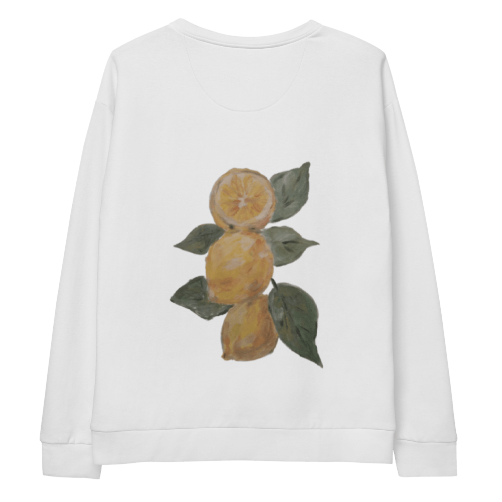 Lemon Fresh All - Over Print Sweatshirt | Unisex Printed Handpainted Art - M.P.Art