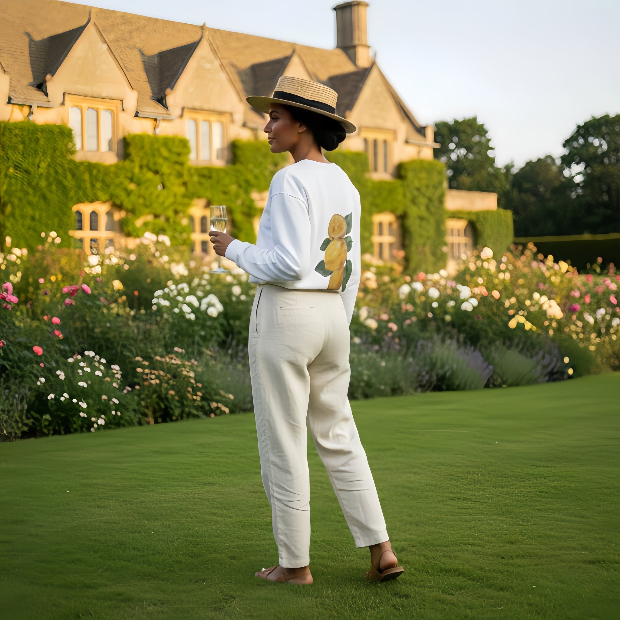 Lemon Fresh All - Over Print Sweatshirt | Unisex Printed Handpainted Art - M.P.Art