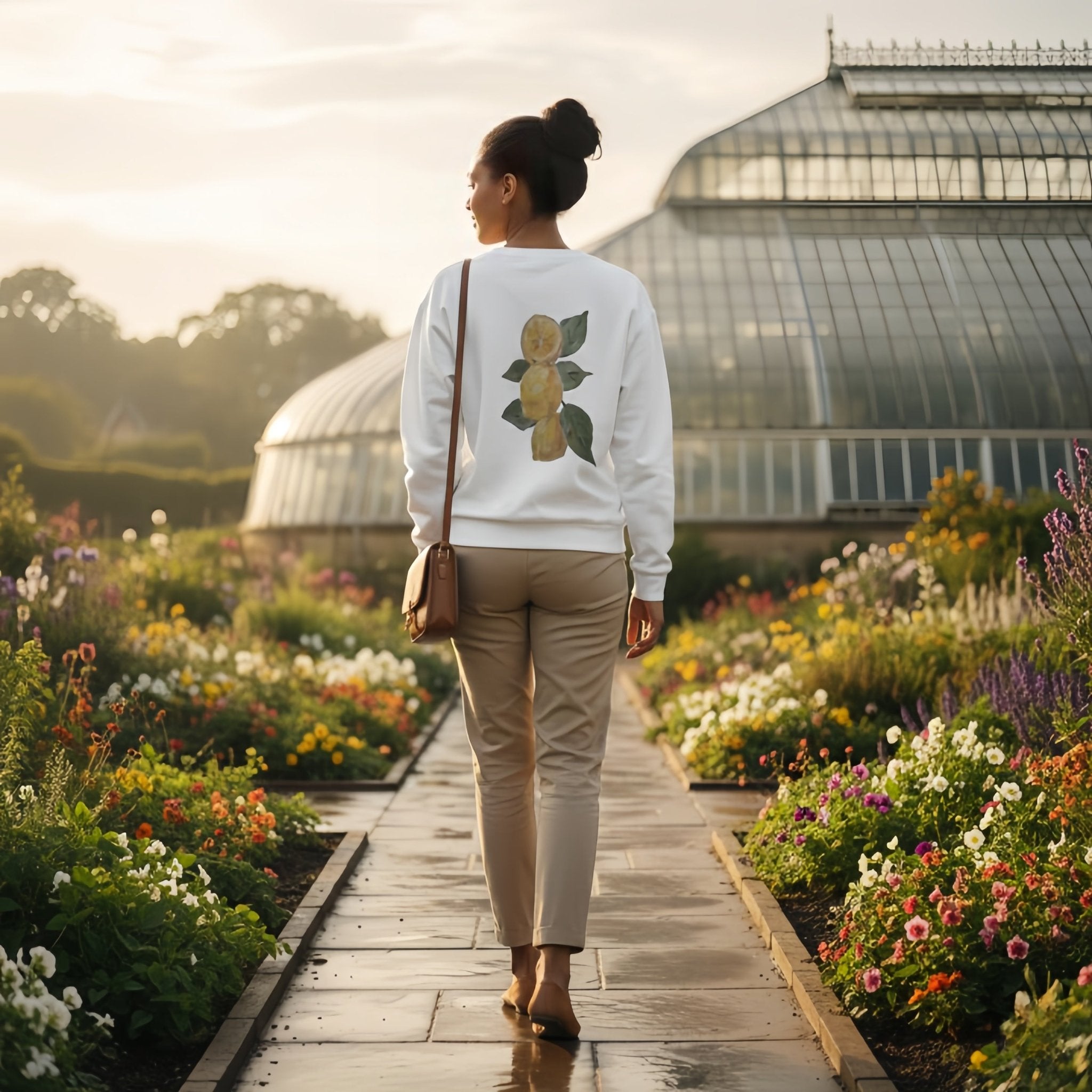 Lemon Fresh All - Over Print Sweatshirt | Unisex Printed Handpainted Art - M.P.Art