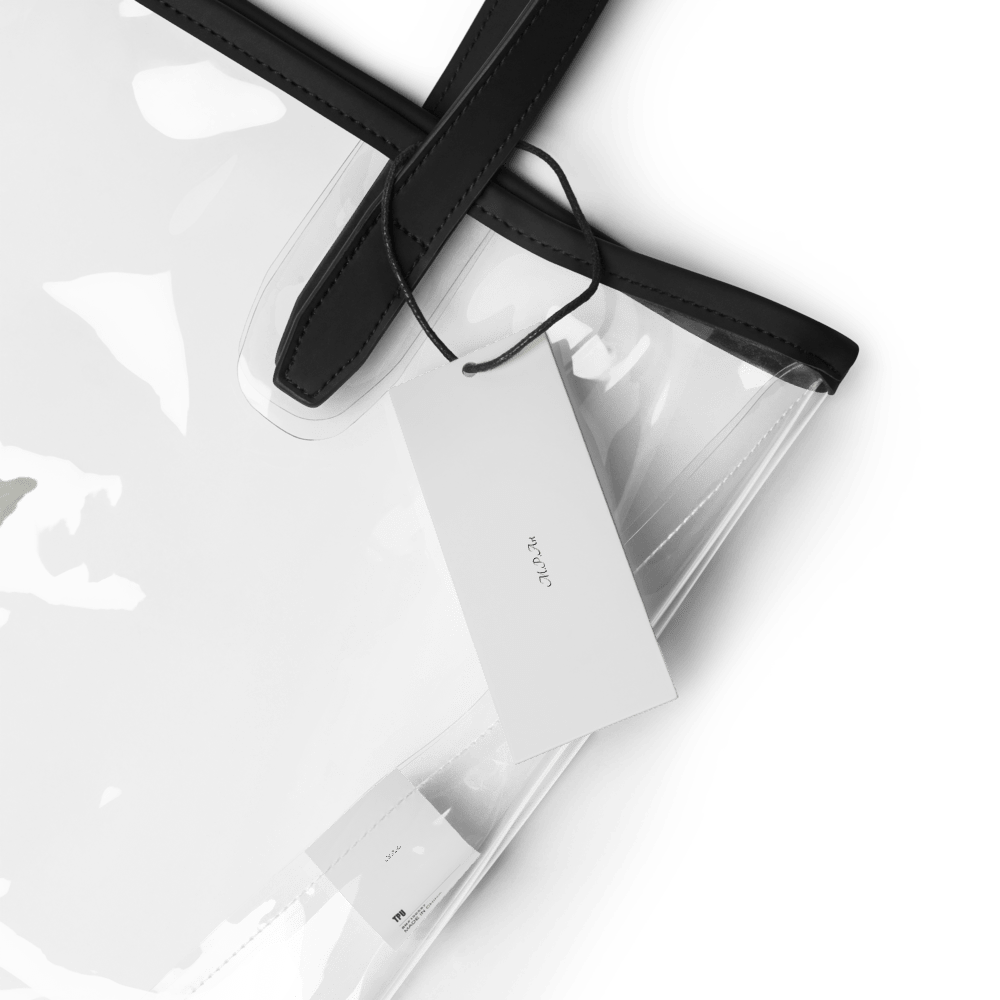 Lemon Fresh Clear Tote | Printed Handpainted Art - M.P.Art