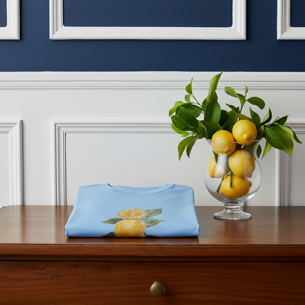 Lemon Fresh Heavyweight Tee | Unisex with Handpainted Art - M.P.Art