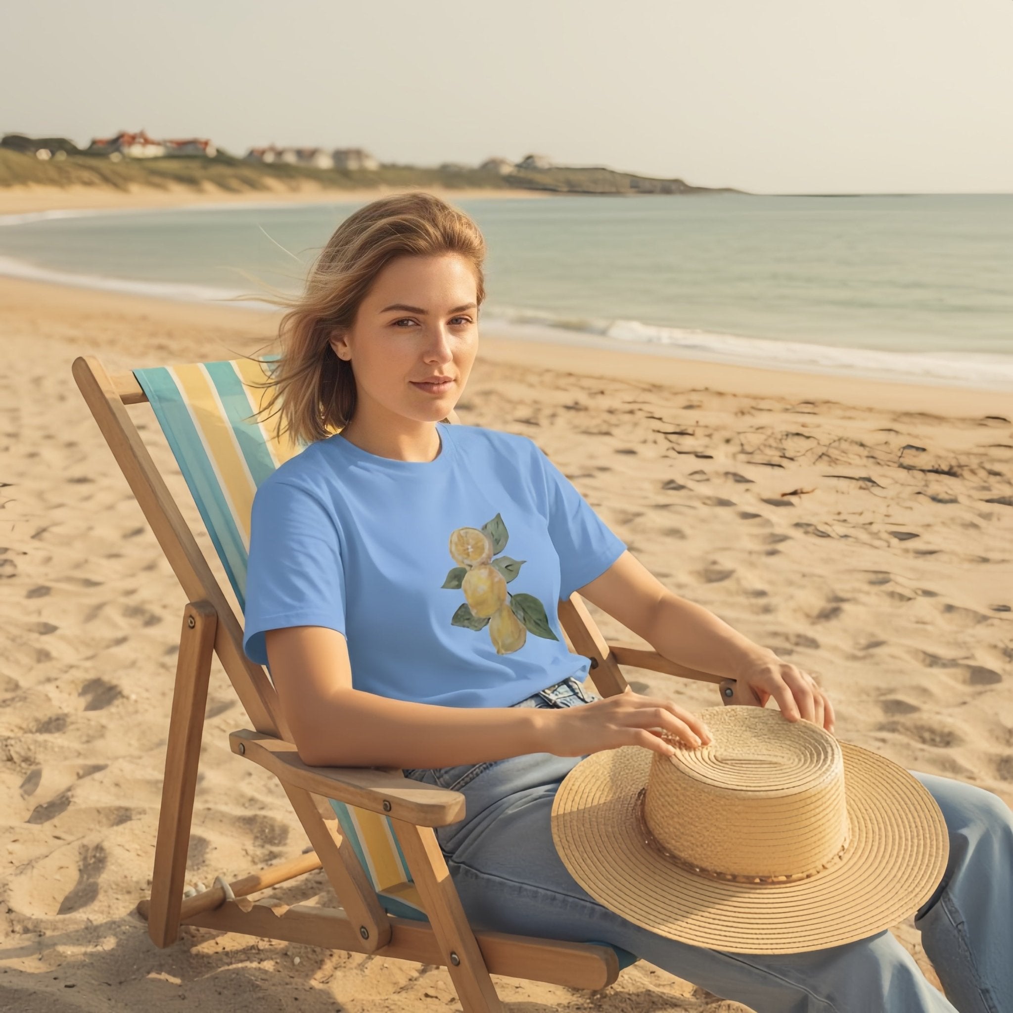 Lemon Fresh Heavyweight Tee | Unisex with Handpainted Art - M.P.Art