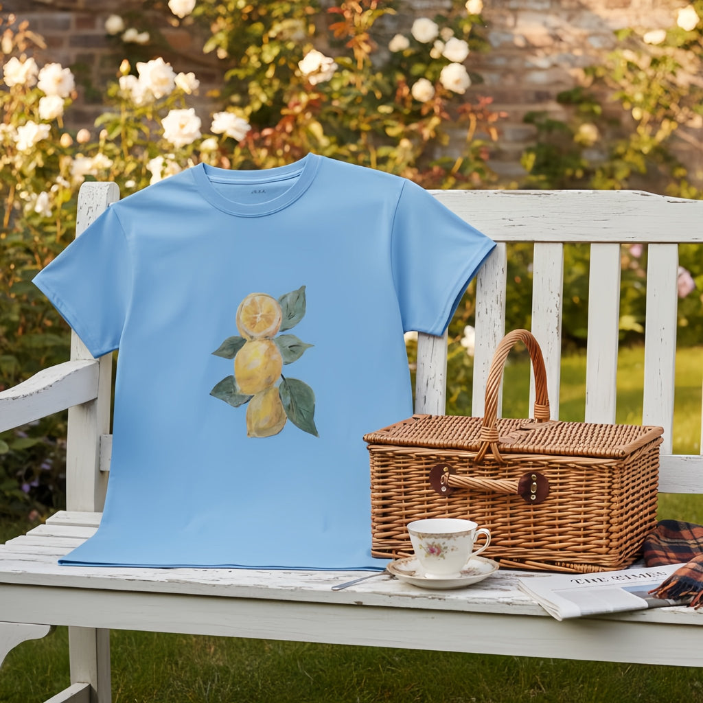 Lemon Fresh Heavyweight Tee | Unisex with Handpainted Art - M.P.Art