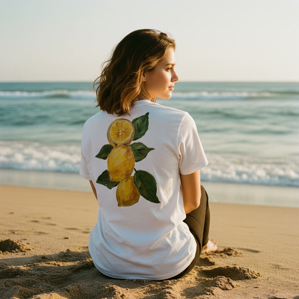 Lemon Fresh Women's Relaxed Tee | Printed Handpainted Art - M.P.Art