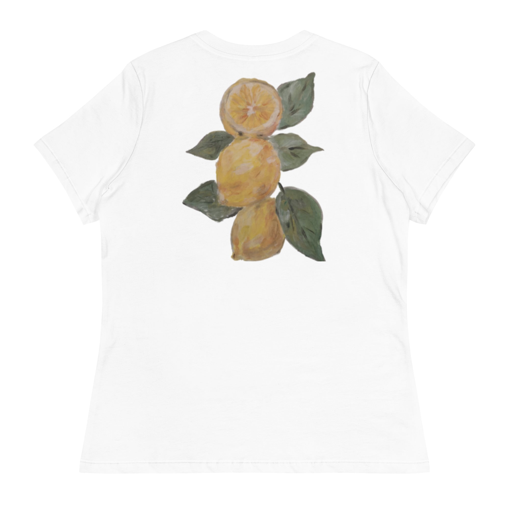 Lemon Fresh Women's Relaxed Tee | Printed Handpainted Art - M.P.Art