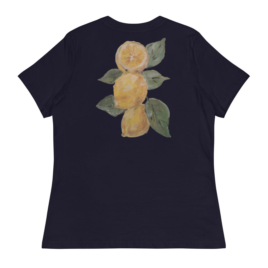 Lemon Fresh Women's Relaxed Tee | Printed Handpainted Art - M.P.Art