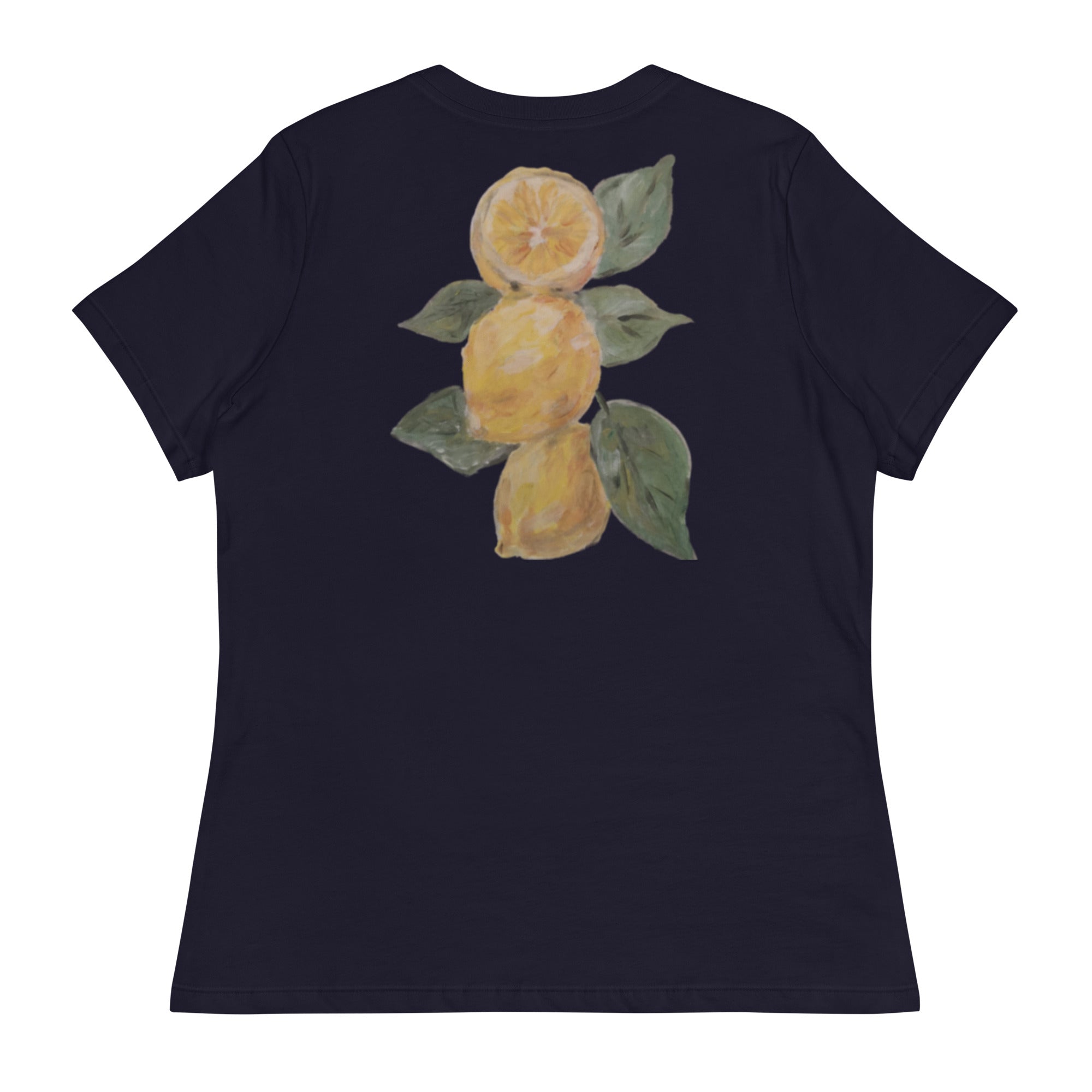 Lemon Fresh Women's Relaxed Tee | Printed Handpainted Art - M.P.Art