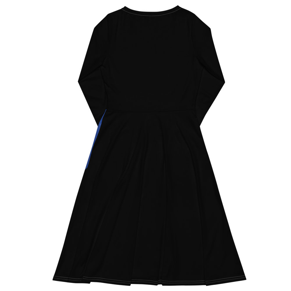 Midnight Tulip | Long Sleeve Midi Dress - M.P.Art