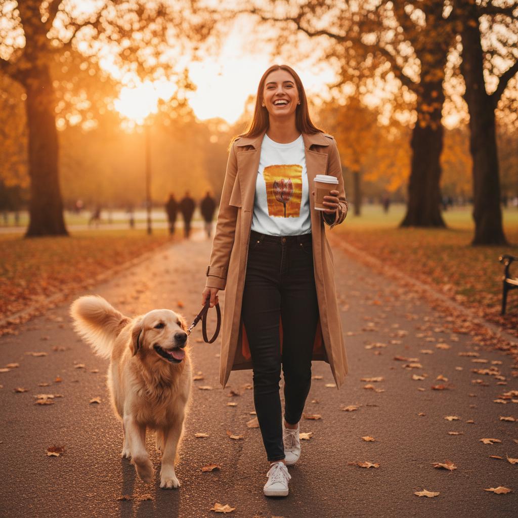 Heavyweight unisex t-shirt with printed handpainted artwork front view
