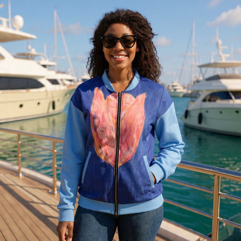 Sapphire Garden | Bomber Jacket - M.P.Art