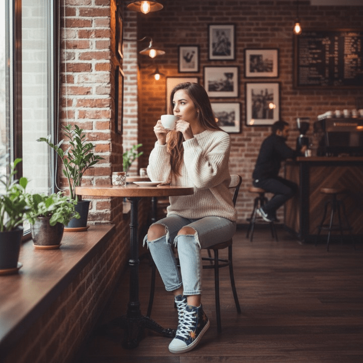 Starry Night High Top Canvas Shoes | Women's Printed Handpainted Art - M.P.Art