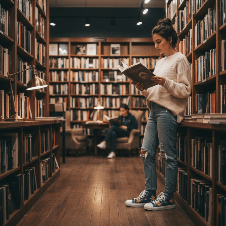 Starry Night High Top Canvas Shoes | Women's Printed Handpainted Art - M.P.Art