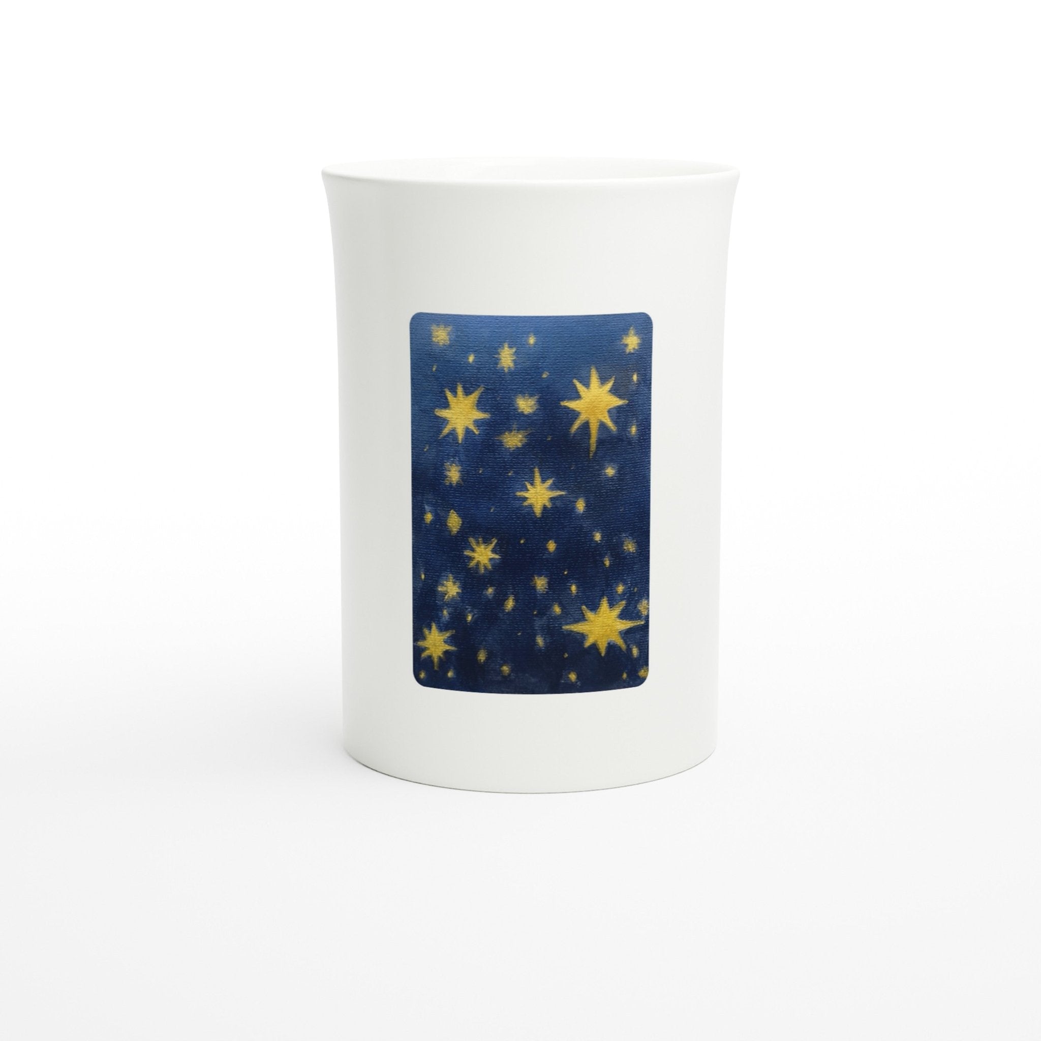 Starry Night Slim Mug | 10oz Porcelain with Handpainted Art - M.P.Art