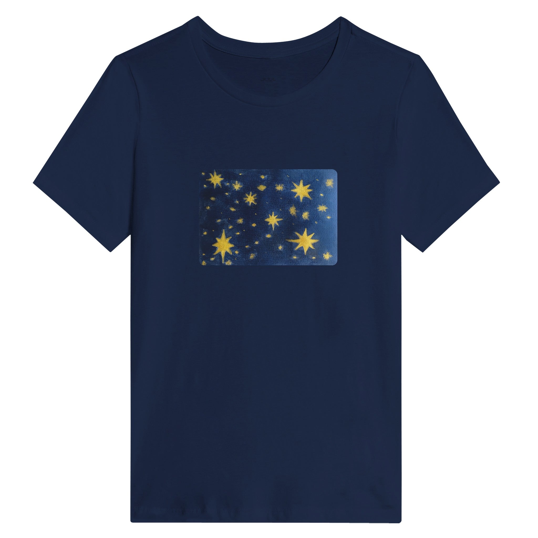 Starry Night Women's Relaxed Tee | Printed Handpainted Art - M.P.Art