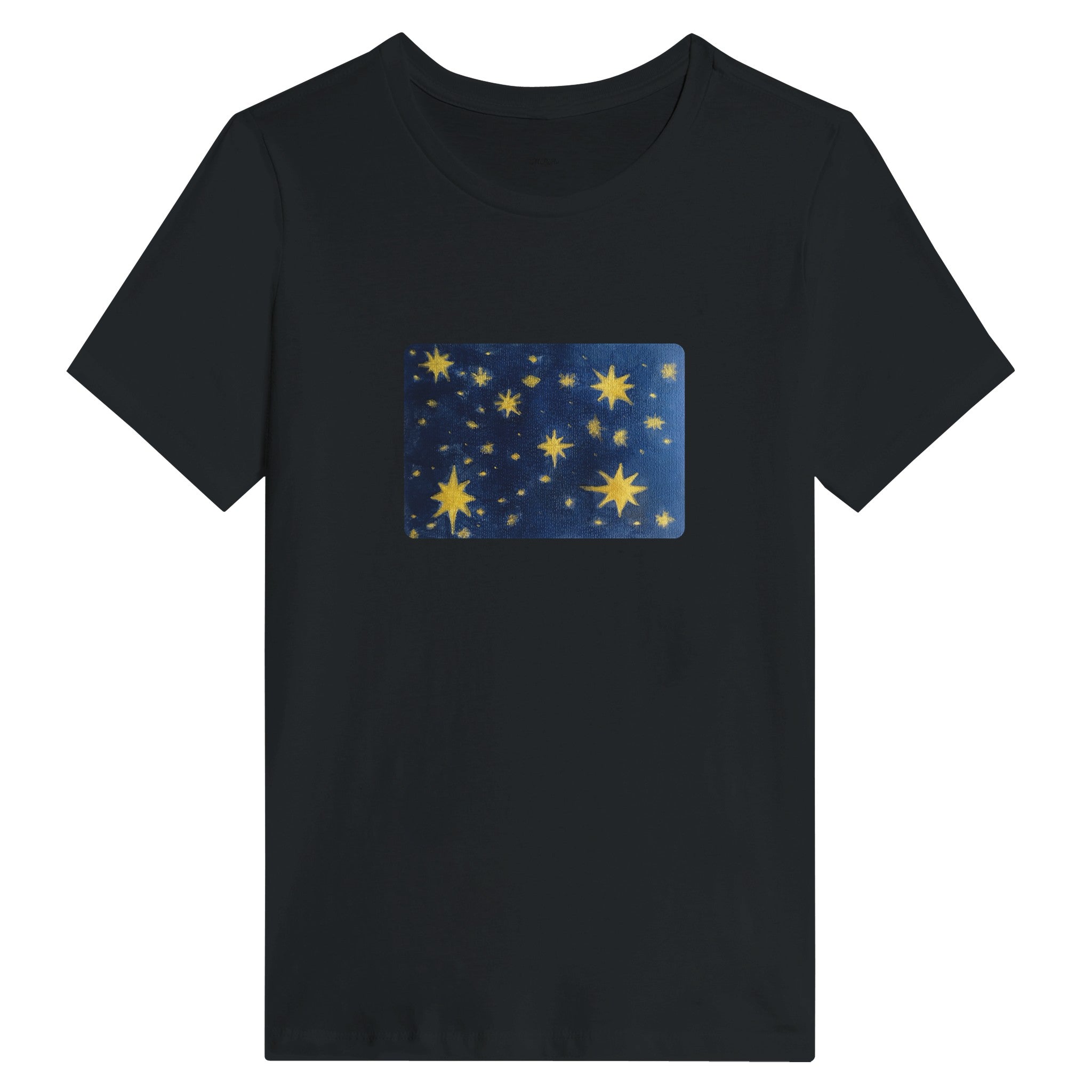 Starry Night Women's Relaxed Tee | Printed Handpainted Art - M.P.Art