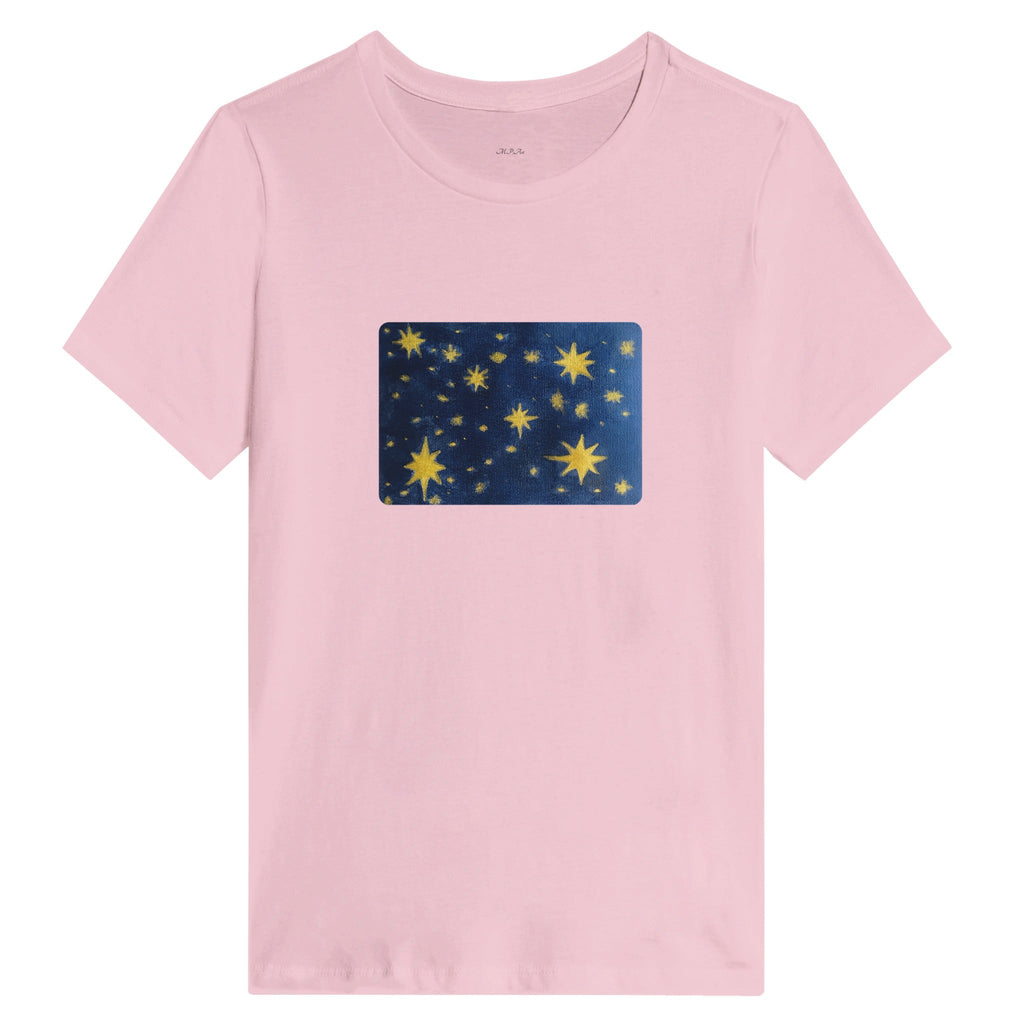 Starry Night Women's Relaxed Tee | Printed Handpainted Art - M.P.Art