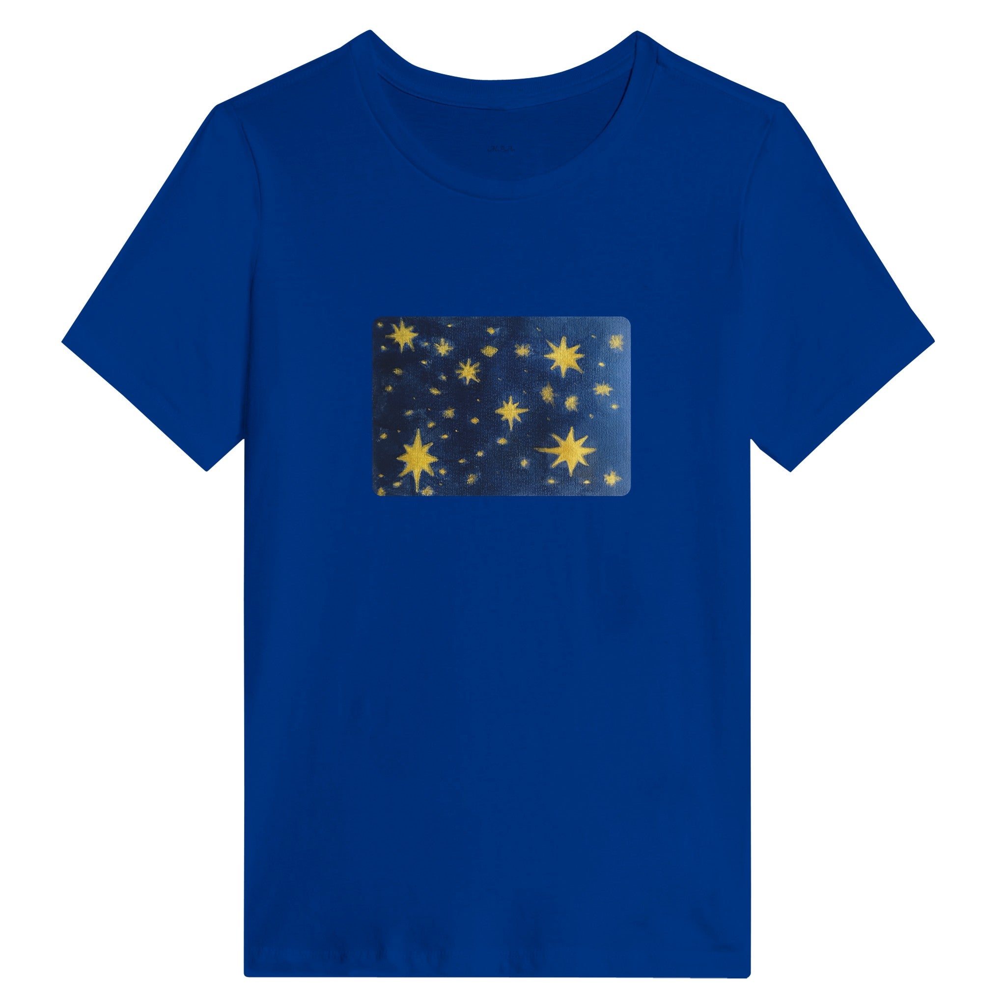 Starry Night Women's Relaxed Tee | Printed Handpainted Art - M.P.Art