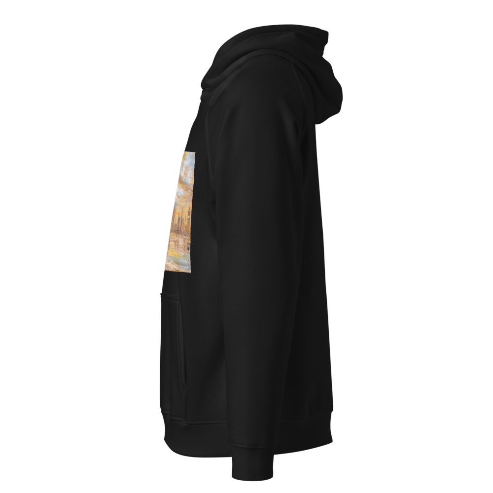 Turner Inspired Westminster Sunset Eco Raglan Hoodie | Unisex with Printed Handpainted Art - M.P.Art