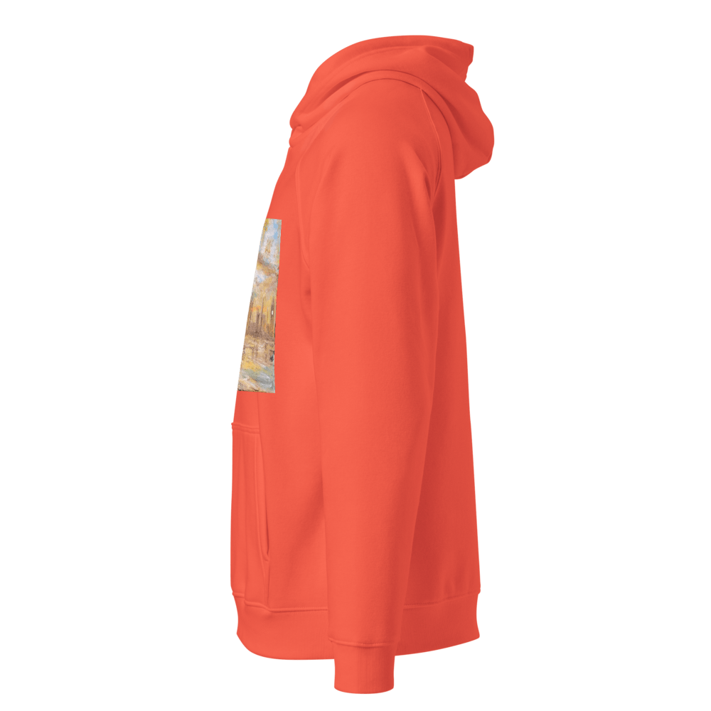 Turner Inspired Westminster Sunset Eco Raglan Hoodie | Unisex with Printed Handpainted Art - M.P.Art